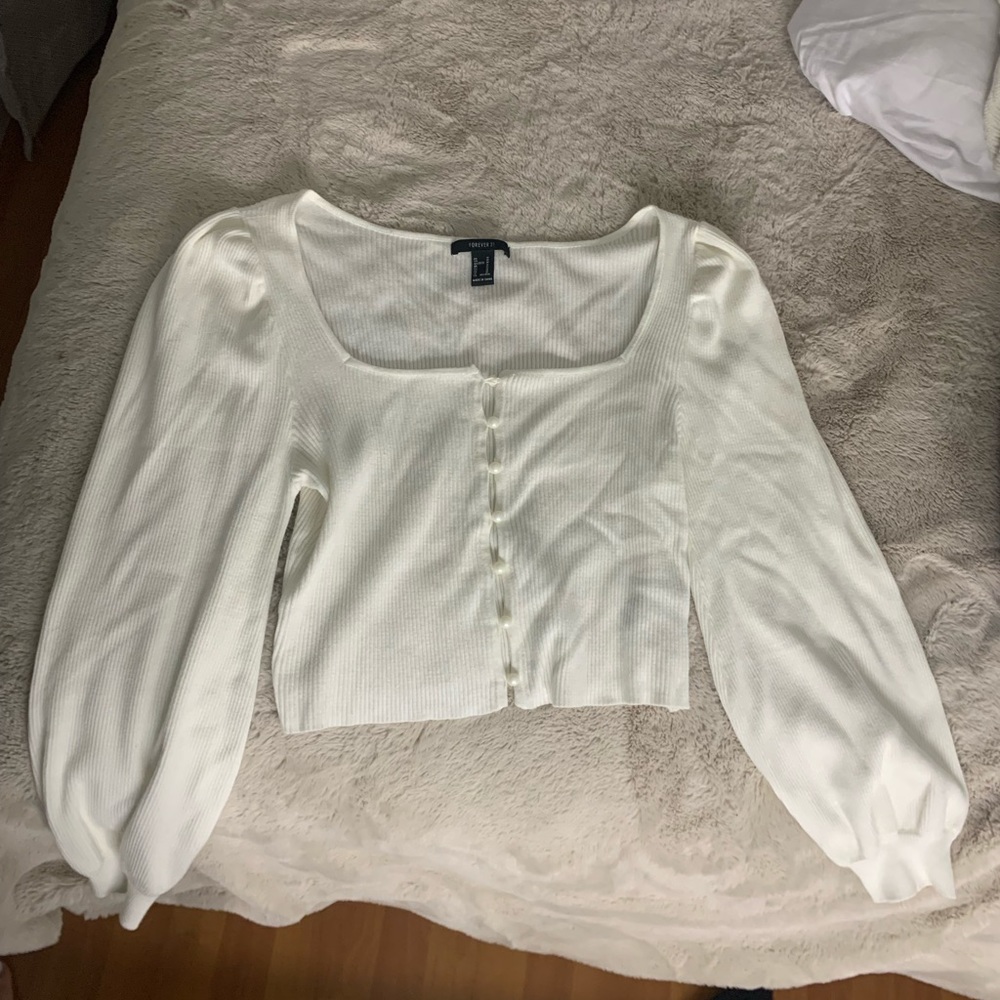 Forever 2- long sleeve white top